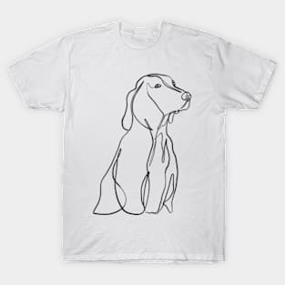 Dog minimal one line art T-Shirt